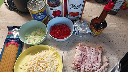Špagety se Salsa napoletana, Suroviny k přípravě
