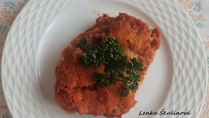 Zapečené mleté maso s bramborovou kaší
