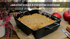 Jablečný koláč s ovesnými vločkami