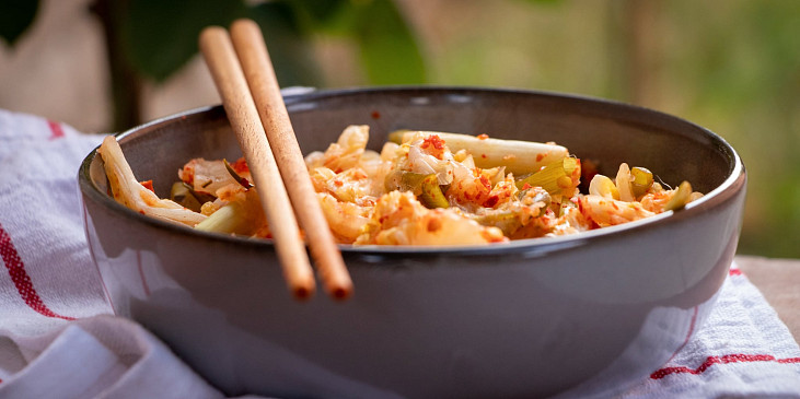 Korejské kimči (kvašená národní zdravá pochoutka)