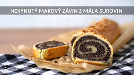 Nekynutý makový závin z mála surovin