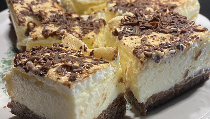 Tvarohové řezy "Marta", Měla jsem doma jen 2 vajíčka a přesto luxusní