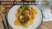Krkovice pečená na bramborech