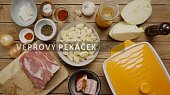 Vepřový pekáček s hlávkovým zelím a noky