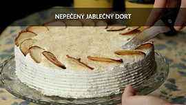 Nepečený jablečný dort