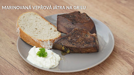 Marinovaná vepřová játra na grilu