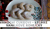 Vánoční cukroví - křehké vanilkové rohlíčky