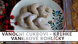 Vánoční cukroví - křehké vanilkové rohlíčky