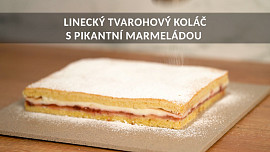 Linecký tvarohový koláč s pikantní marmeládou