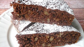 Brownies, Z poloviční dávky pečeno v menší remosce.