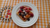 Opravdu křupavé vafle, To hnědé je skořice, trochu víc se usypala. Tak tato vafle byla pro mě.;-)
