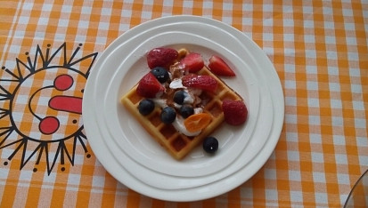 Opravdu křupavé vafle, To hnědé je skořice, trochu víc se usypala. Tak tato vafle byla pro mě.;-)