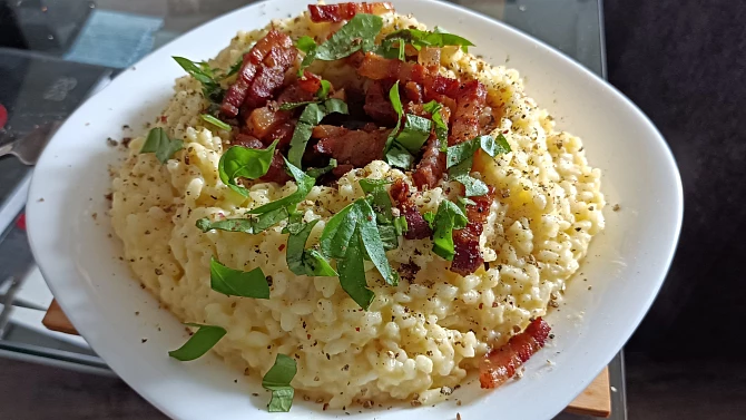 Rizoto carbonara
