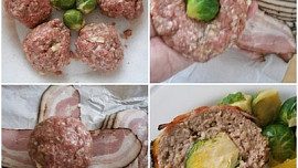 Mleté koule s růžičkovou kapustou z horkovzdušné fritézy