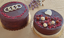 Vanilkovo-čokoládový dort