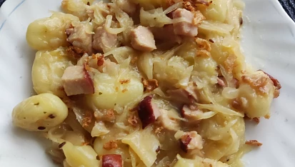Gnocchi, zelí a uzené - 3v1