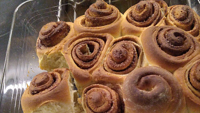 Snadné skořicové šneky, Trošku jsem je připálila