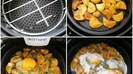 Brambory s volským okem z horkovzdušné fritézy
