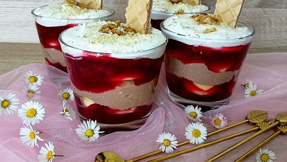 Tvarohový mls s Nutellou a piškoty