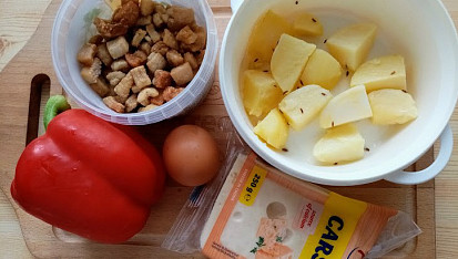 Selská omeleta v paprice z horkovzdušné fritézy