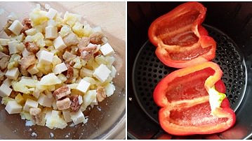 Selská omeleta v paprice z horkovzdušné fritézy