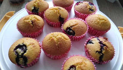 Borůvkové muffiny