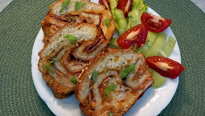 Rolovaná spletená pizza