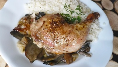 Houbové kuře (nejen) s těstovinami