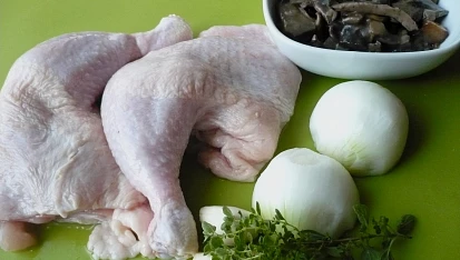 Houbové kuře (nejen) s těstovinami