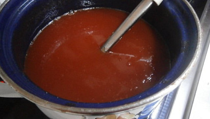 Marmeláda z rajčat, rozmixováno, propasírováno