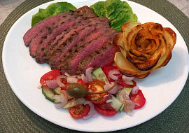 Flank steak na grilovací pánvi