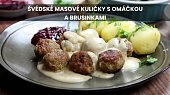 Švédské masové kuličky s omáčkou a brusinkami