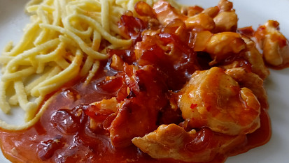 Kuřecí prsa ve sladké chilli omáčce