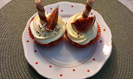 Makové cupcakes s vanilkovým krémem