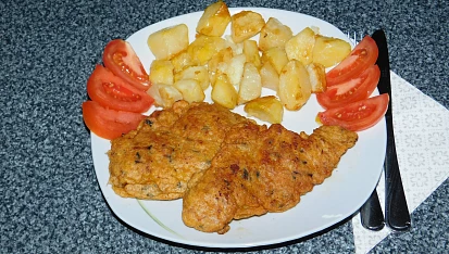 Vepřová kotleta ve slaninovém těstíčku