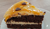 Mangový dort s čokoládovým korpusem