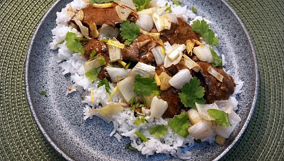 Stir-fry kuřecí játra s pórkem