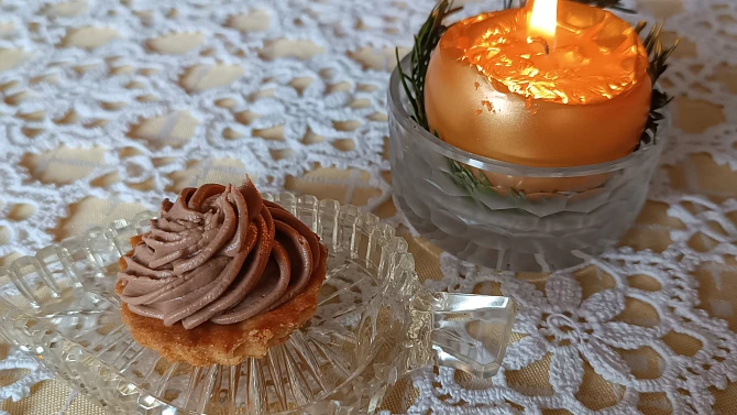 Ořechové košíčky s čokoládovým krémem z mascarpone