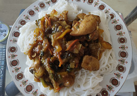 Rýžové nudle s čínou
