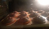 Čokoládové muffiny bez mléka, Ještě v troubě