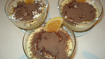 Citronový krém s vaječným koňakem, Citronový krém s vaječným koňakem. Velmi dobrý osvěžující desert.
