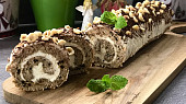 Kávová roláda s náplní à la cannoli