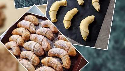 Nekynuté svatomartinské rohlíčky s ořechovou náplní