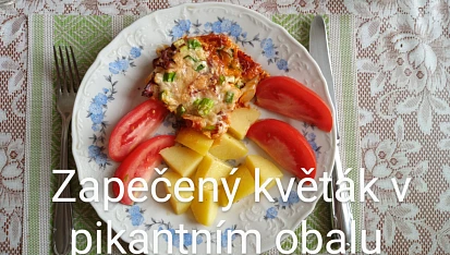 Pikantní pečený květák se sýrem