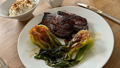 Grilované pak choi (bok choy) s asijskou zálivkou