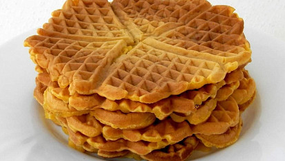 Jablkové vafle s jablkovým pyré