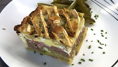 Francouzské brambory zapečené se sýrem Brie