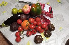 taška za 25 kč z Lidlu, zelenina použita do salátu