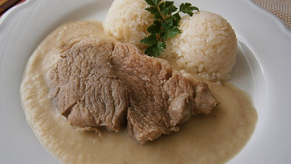 Vepřové plátky s celerovo jablečnou omáčkou z papiňáku (tlakového hrnce)