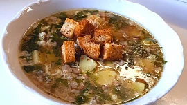 Medvědí česnečka se špekem